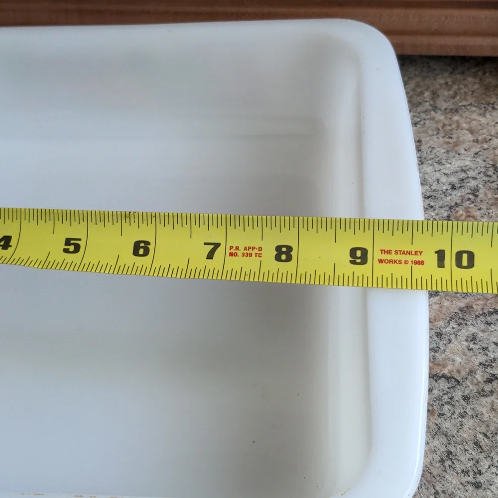 Vintage Jeannette Glasbake Vegetable Medley Square Casserole Dish 8